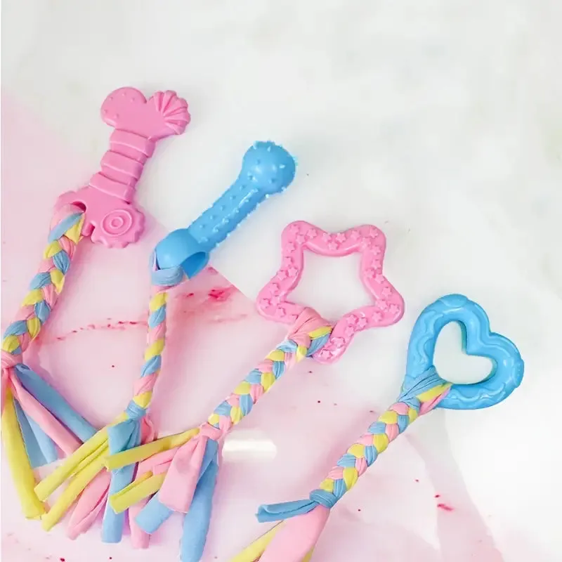 6-Pack: Puppy Teething Chew Toys with Interactive Ropes