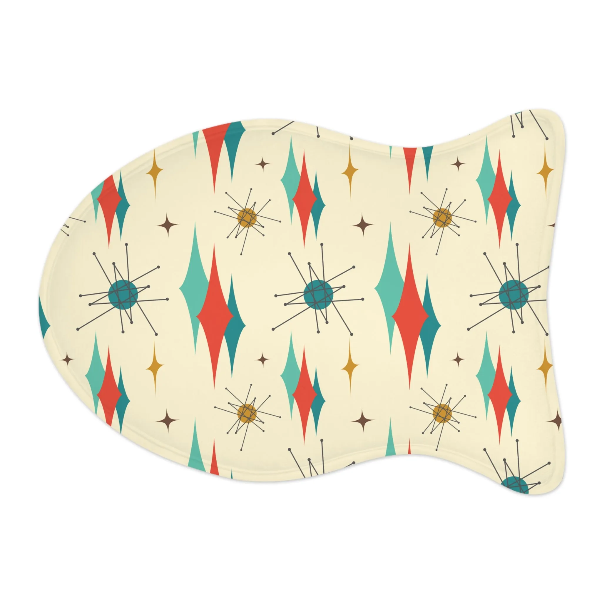 Atomic Franciscan Designed, Mid Century Modern, Cat, Dog Pet Feeding Mats