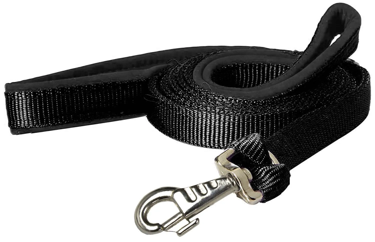 BARGAIN BIN Nylon Padded Double Handle Dog Leash Warranted Replaceable Snap 1" X 6'