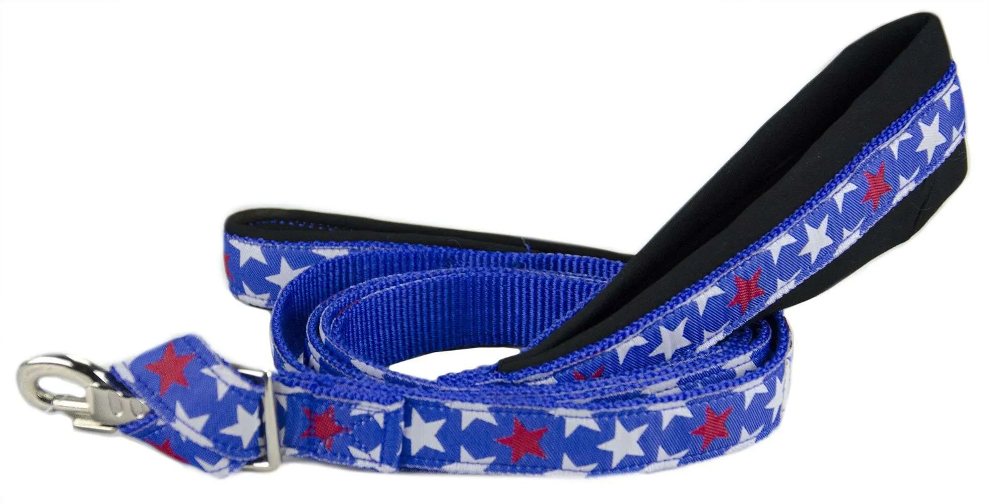 BARGAIN BIN Padded Double Handle Overlay Dog Leash Warranted Snap 1" X 4' Fun Designs