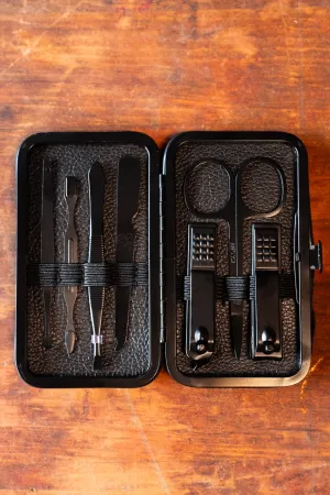 Black Manicure Set & Case