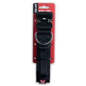 Boss Dog Tactical Collar 1.2" Wide 13"-16" Small Solid Black