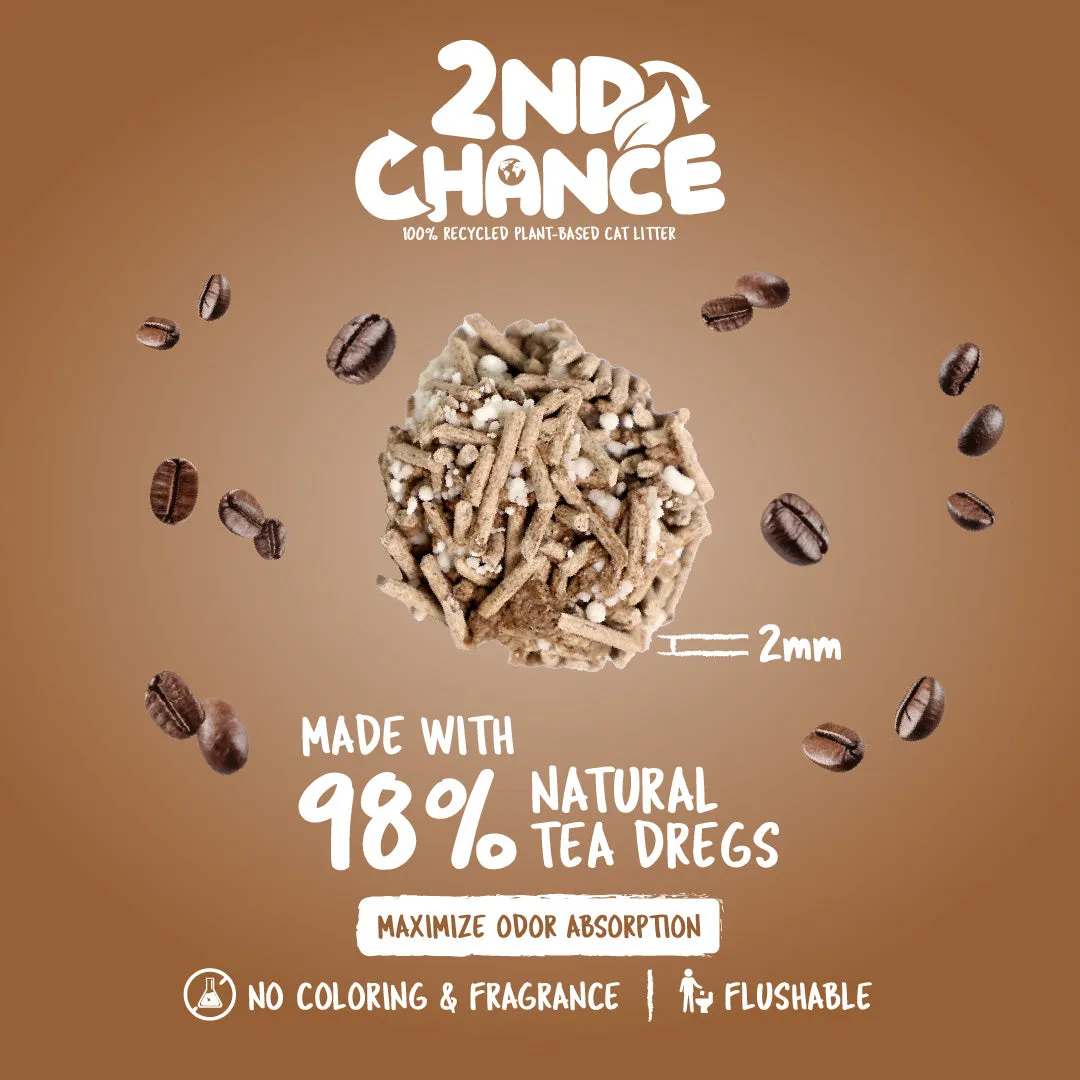 [CTN OF 6] Kit Cat 2nd Chance Plant-Based Cat Litter - Coffee Beans (6 X 2.5KG)