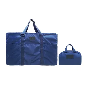 Deeya Ballistic Nylon Large Size Unisex Foldable Travel Duffle Bag with Small Cover Bag (Blue)