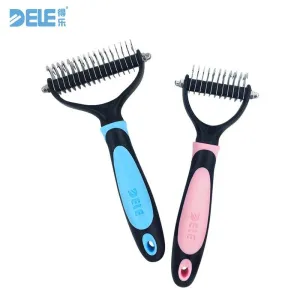 DELE Dematting Rake For  Undercoat Double Sided for Dogs & Cats