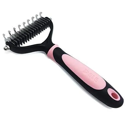 DELE Dematting Rake For  Undercoat Double Sided for Dogs & Cats