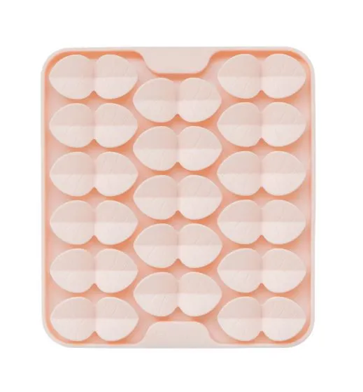 Dexypaws Square Hide and Seek Silicone Snuffle Mat, Blush Pink Cat & Dog