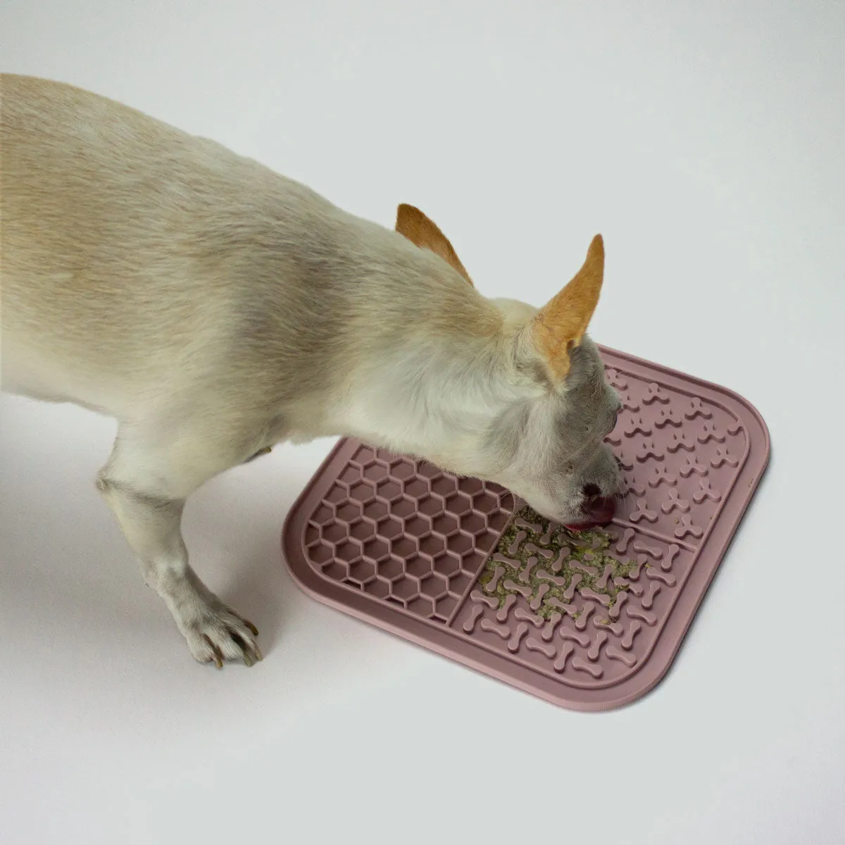 Dog Lick Mat, Sage Color, Food-Grade Silicone, 8" x 8", Dishwasher Safe