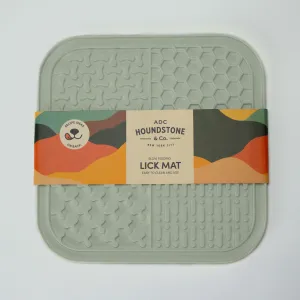 Dog Lick Mat, Sage Color, Food-Grade Silicone, 8" x 8", Dishwasher Safe