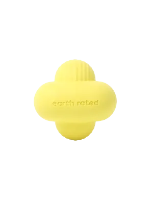 Earth Rated Natural Rubber Dog Fetch Toy Yellow