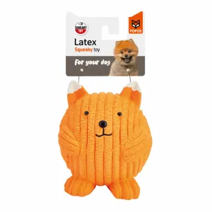 Fofos Latex Fox Ball Squeaky Toy for Dogs (Orange)