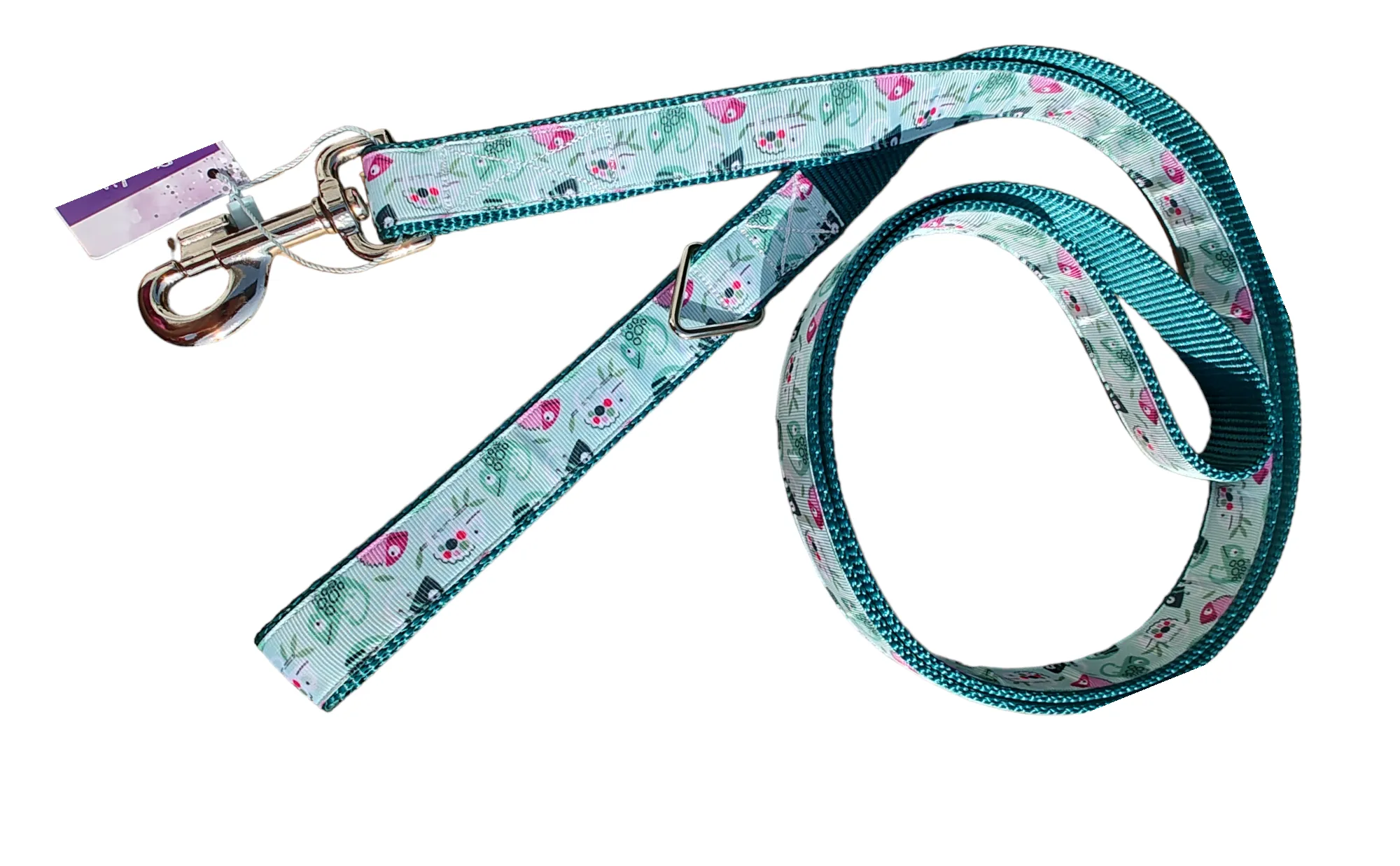 Heavy Duty Chameleon Green Super Heavy Nylon Dog Collar LG, XL, Leash