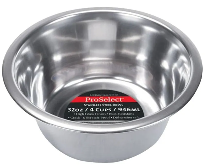 HiLo ZW150 32/5661 Pet Feeding Dish, S, 1 qt Volume, Stainless Steel :EA: QUANTITY: 1