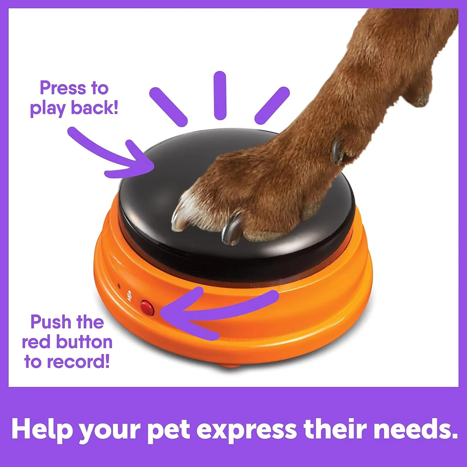 Hunger for Words Talking Buttons Starter Set - Recordable Buttons to Teach Your Dog to Communicate, Dog Training Games