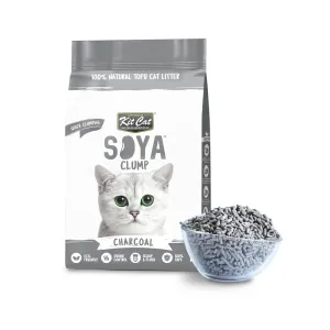Kit Cat Soya Clump Cat Litter - Charcoal (7L)
