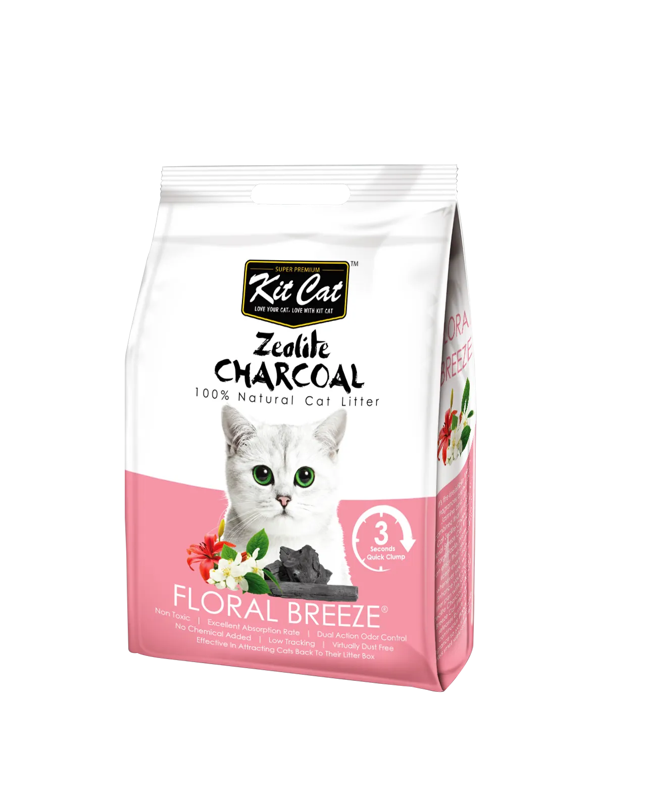 Kit Cat Zeolite Charcoal Floral Breeze 4kg