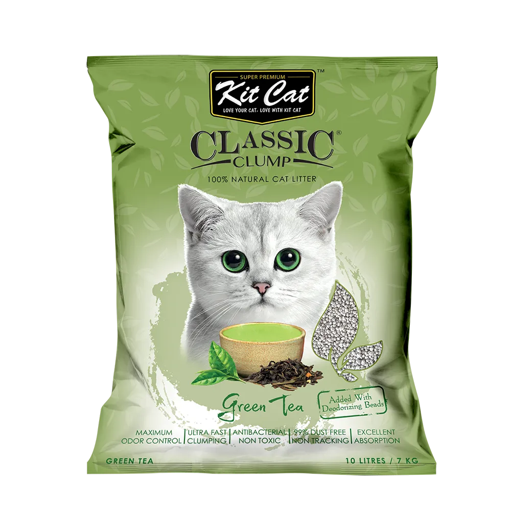 KitCat Cat Classic Clump Litter Green Tea 7kg