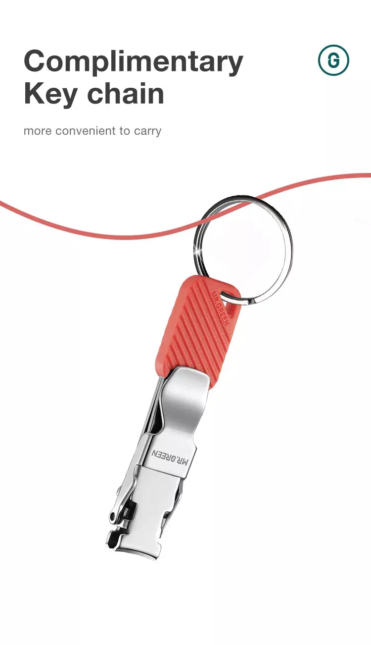 MR.GREEN Compact Foldable Key Chain Medical-Grade Nail Clippers