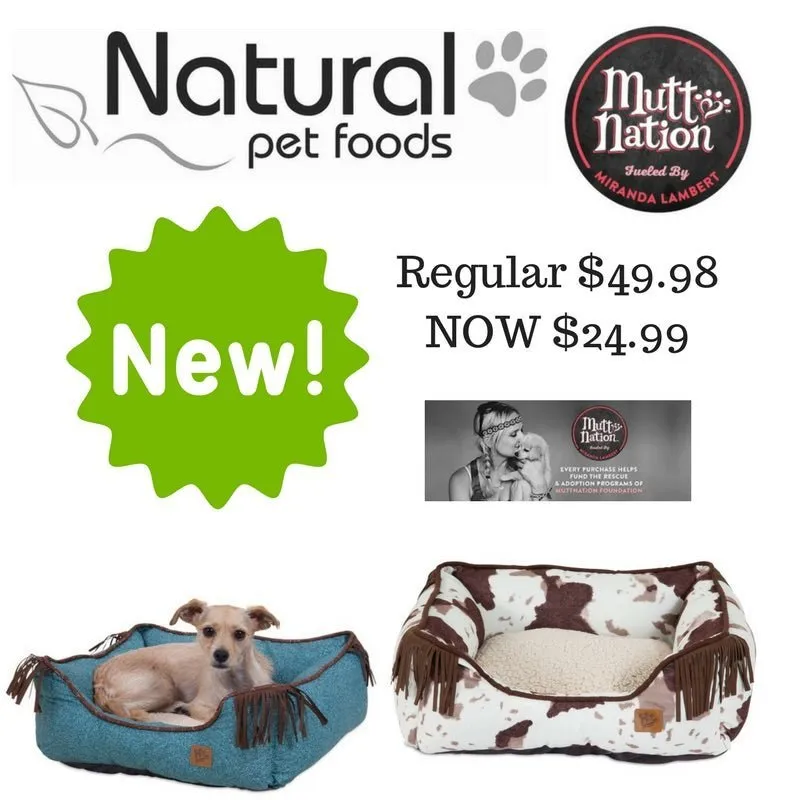 Mutt Nation Pet Bed - Miranda Lambert - Cowhide - Small - SALE