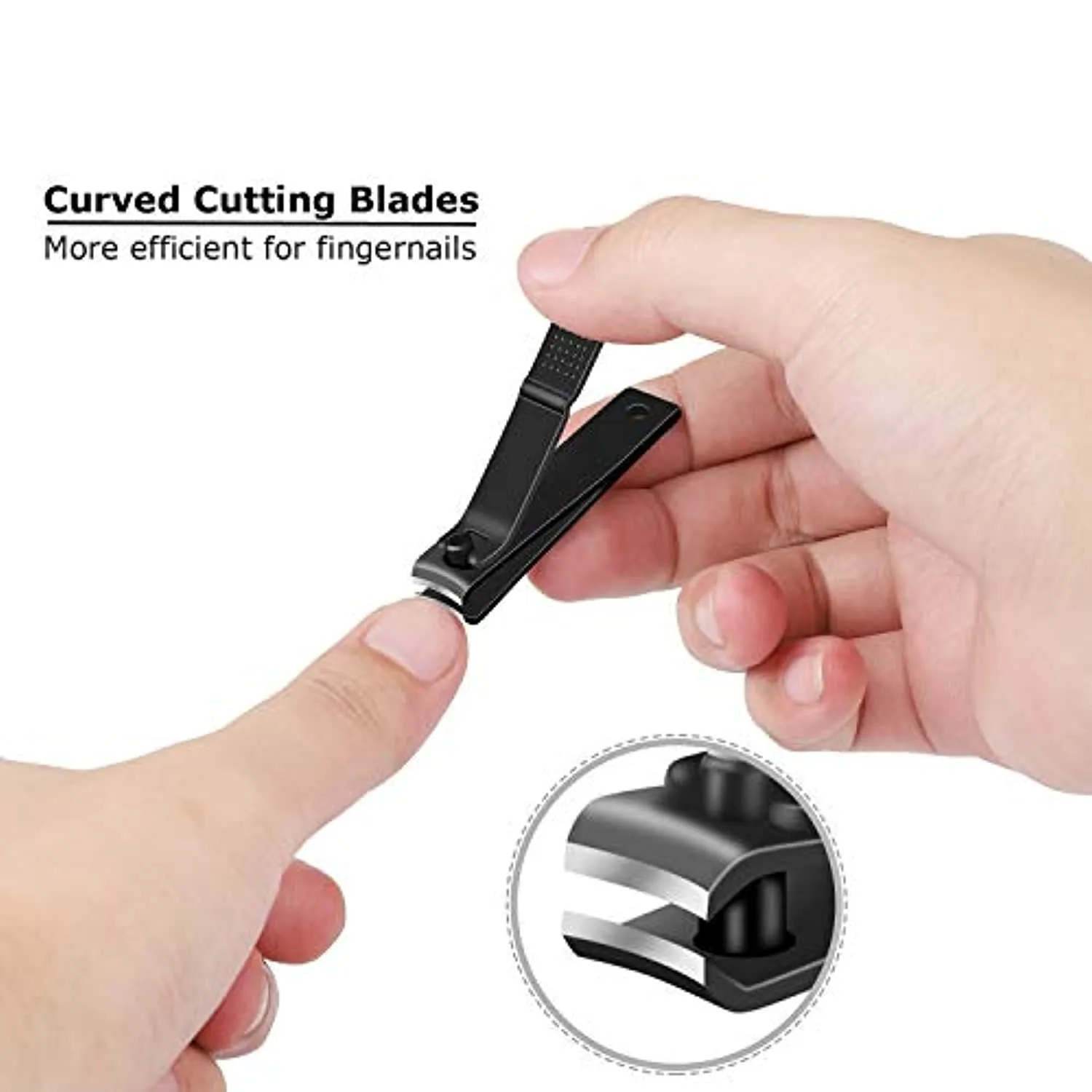 Nail Clippers Set - TOP TENG Sharpest Fingernail, Toenail and Sided Ingrown Nail Clippers with Nail File, Perfect Nail Cutter and Cuticle Trimmer for Men & Women (Black)