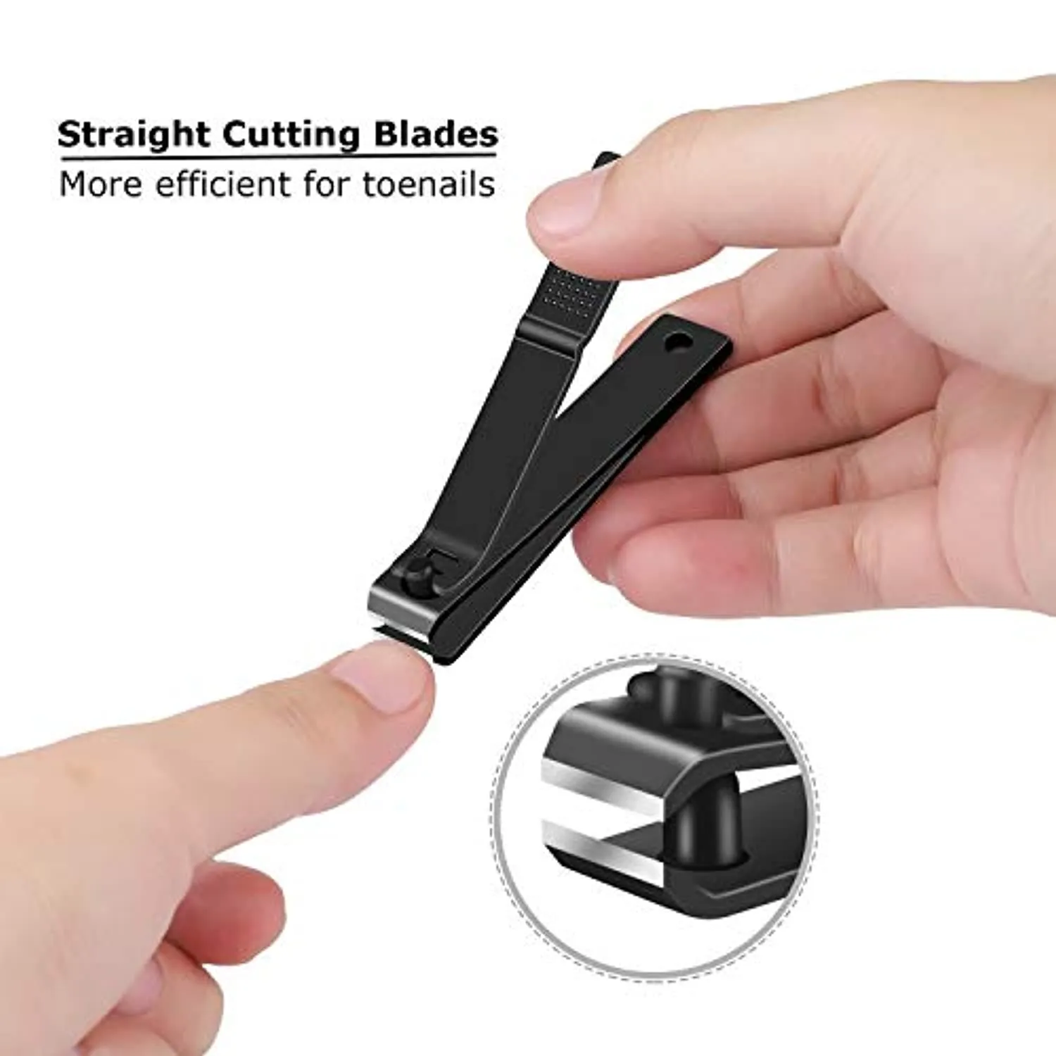 Nail Clippers Set - TOP TENG Sharpest Fingernail, Toenail and Sided Ingrown Nail Clippers with Nail File, Perfect Nail Cutter and Cuticle Trimmer for Men & Women (Black)