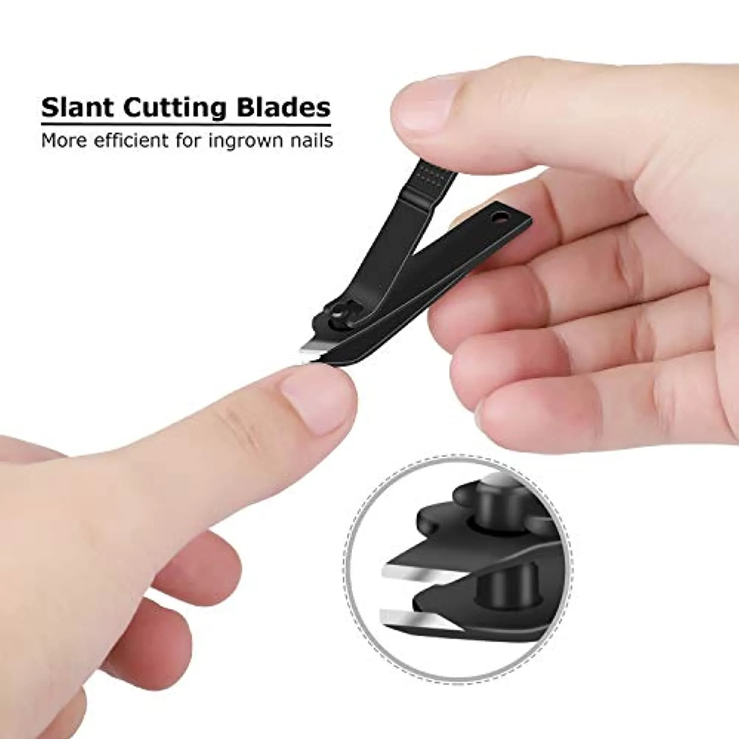 Nail Clippers Set - TOP TENG Sharpest Fingernail, Toenail and Sided Ingrown Nail Clippers with Nail File, Perfect Nail Cutter and Cuticle Trimmer for Men & Women (Black)