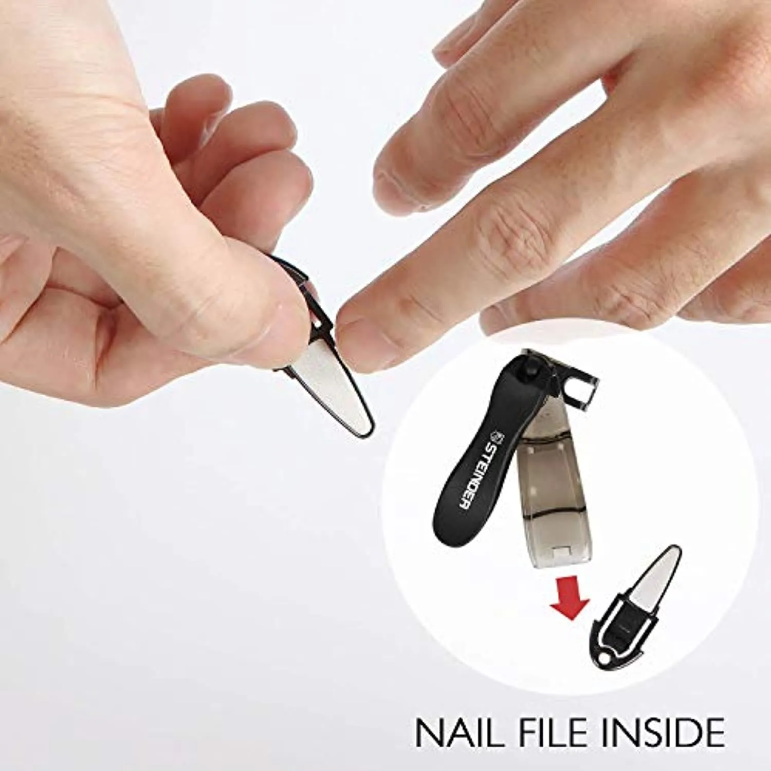 Nail Clippers Toenail Clipper Set STEINDER Easy Grip 360 Rotary fingernail Clippers (Fingernail Clippers   Toenail Clippers) for Thick Toe Nail Clippers Set Toe Nail Clippers for Men & Seniors