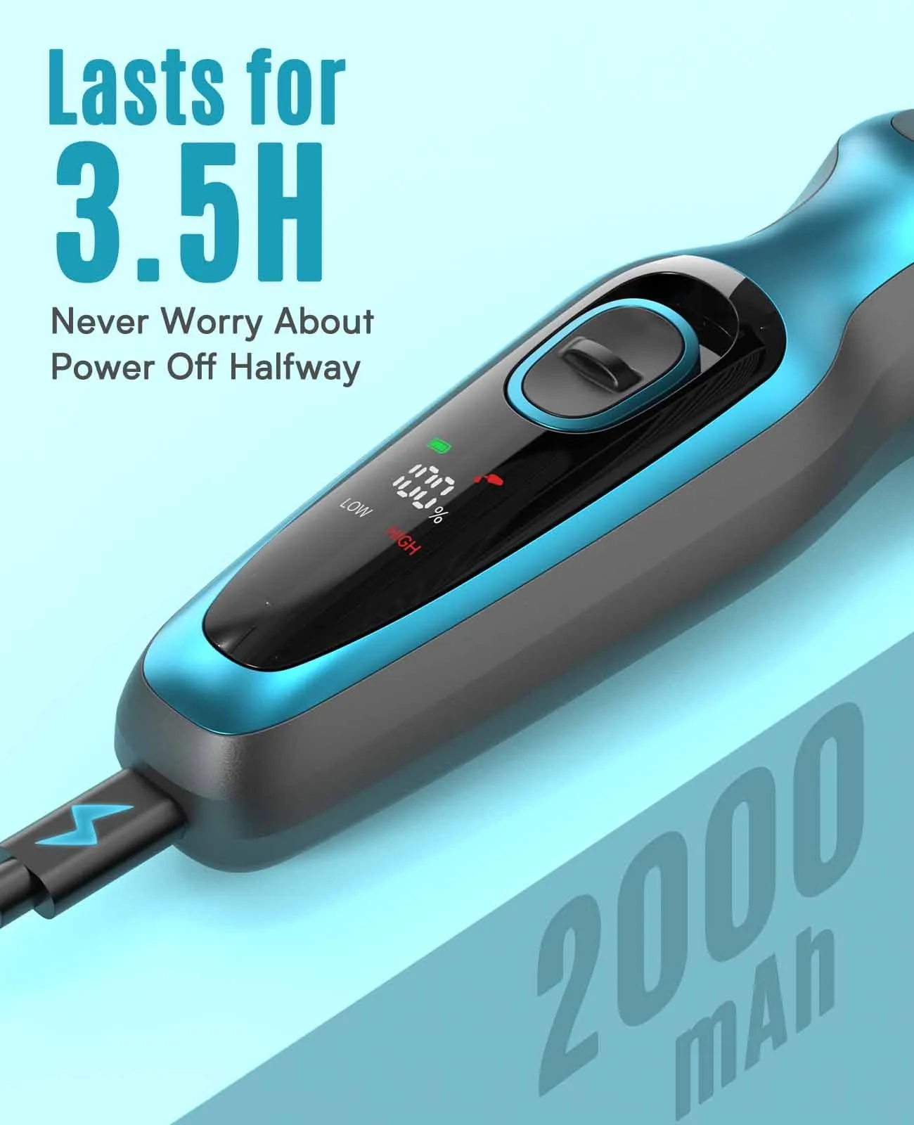 Oneisall DTJ001 Dog Hair Trimmer for Thick Coat