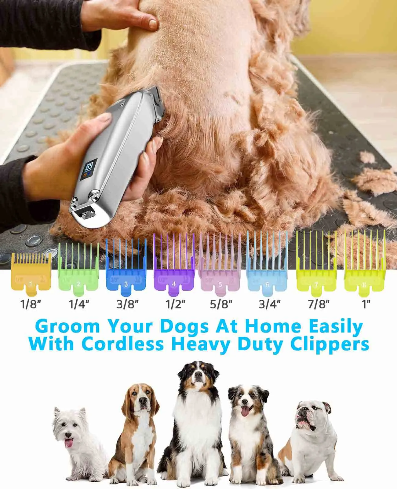 Oneisall K52NTS Cordless Dog Grooming Clippers