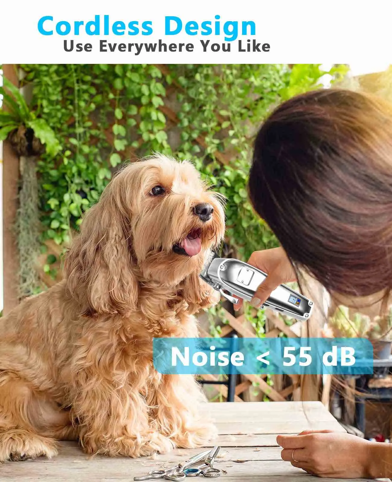 Oneisall K52NTS Cordless Dog Grooming Clippers