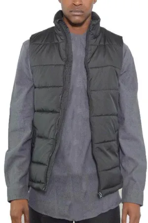 Padded Winter Two Tone Vest Jackets