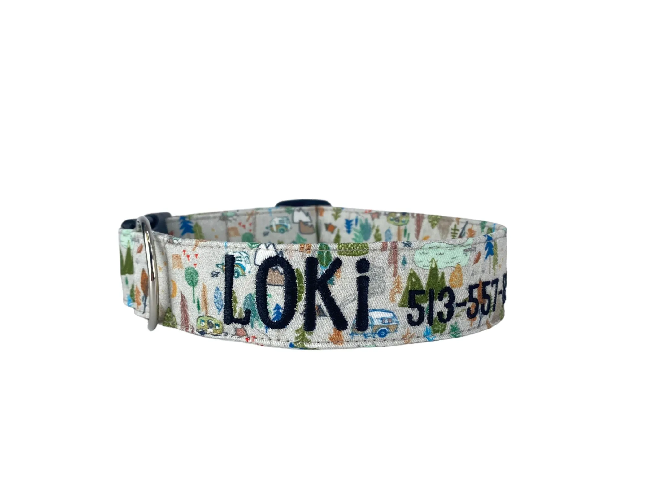 Personalized Dog Collar | Let's Go Camping Dog Collar | Duke & Fox