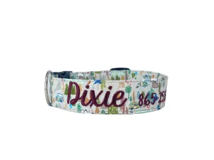 Personalized Dog Collar | Let's Go Camping Dog Collar | Duke & Fox