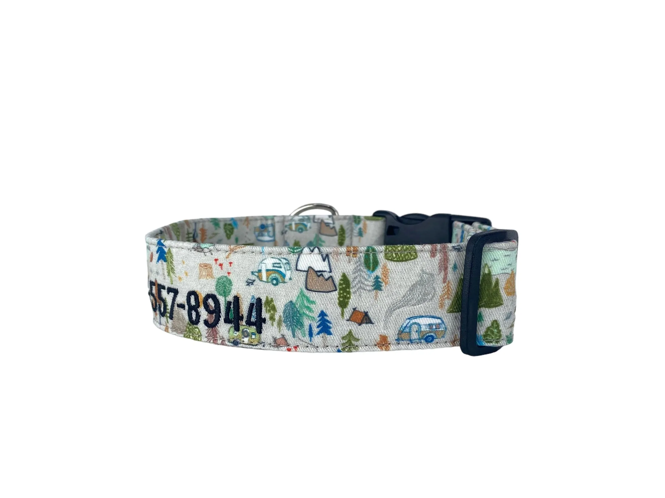 Personalized Dog Collar | Let's Go Camping Dog Collar | Duke & Fox