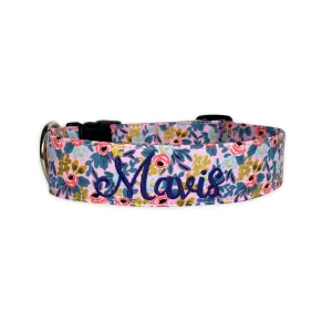 Personalized Dog Collar | Metallic Gold Floral | Duke & Fox®