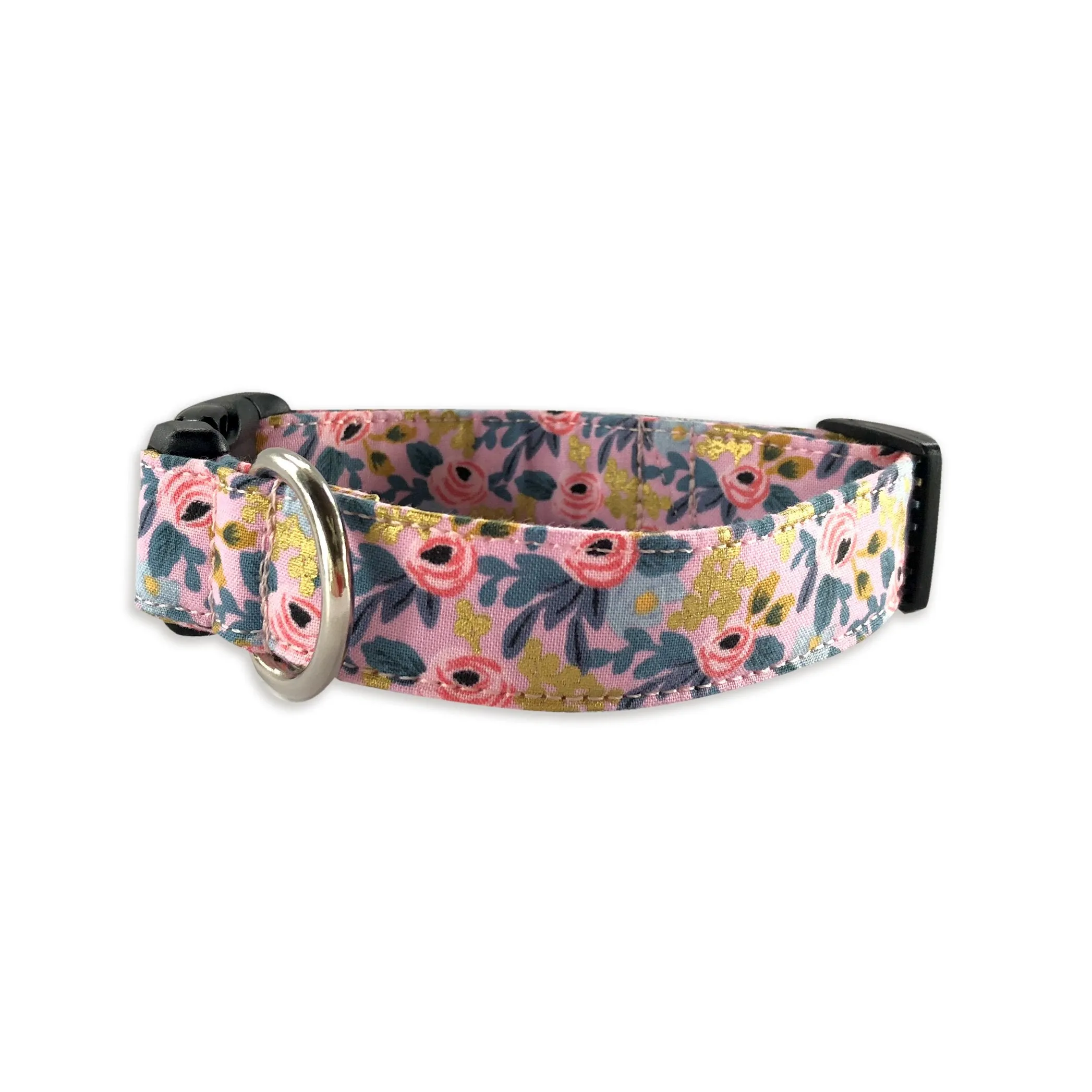 Personalized Dog Collar | Metallic Gold Floral | Duke & Fox®