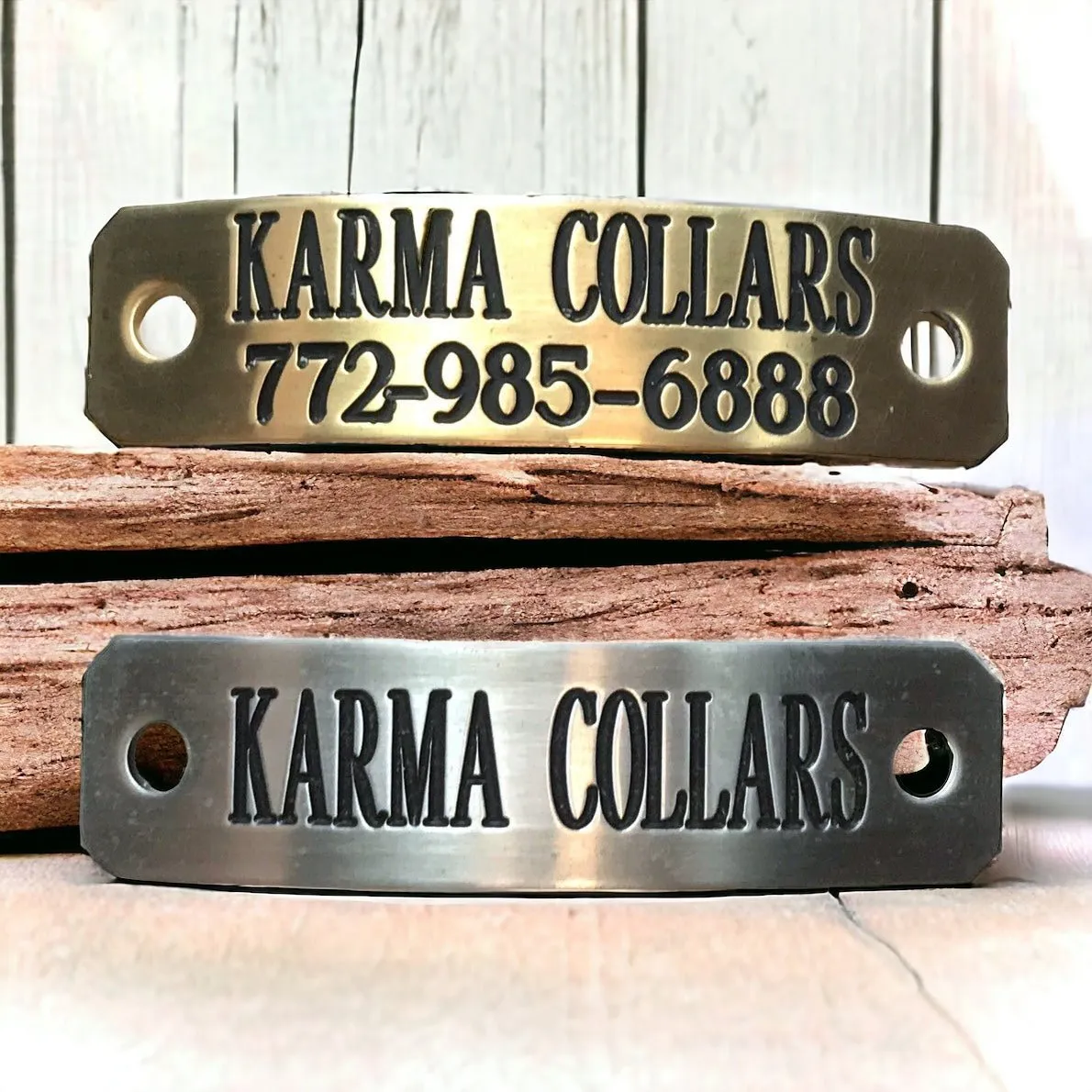 Personalized Dog Collar with Nameplate 1.25" Wide