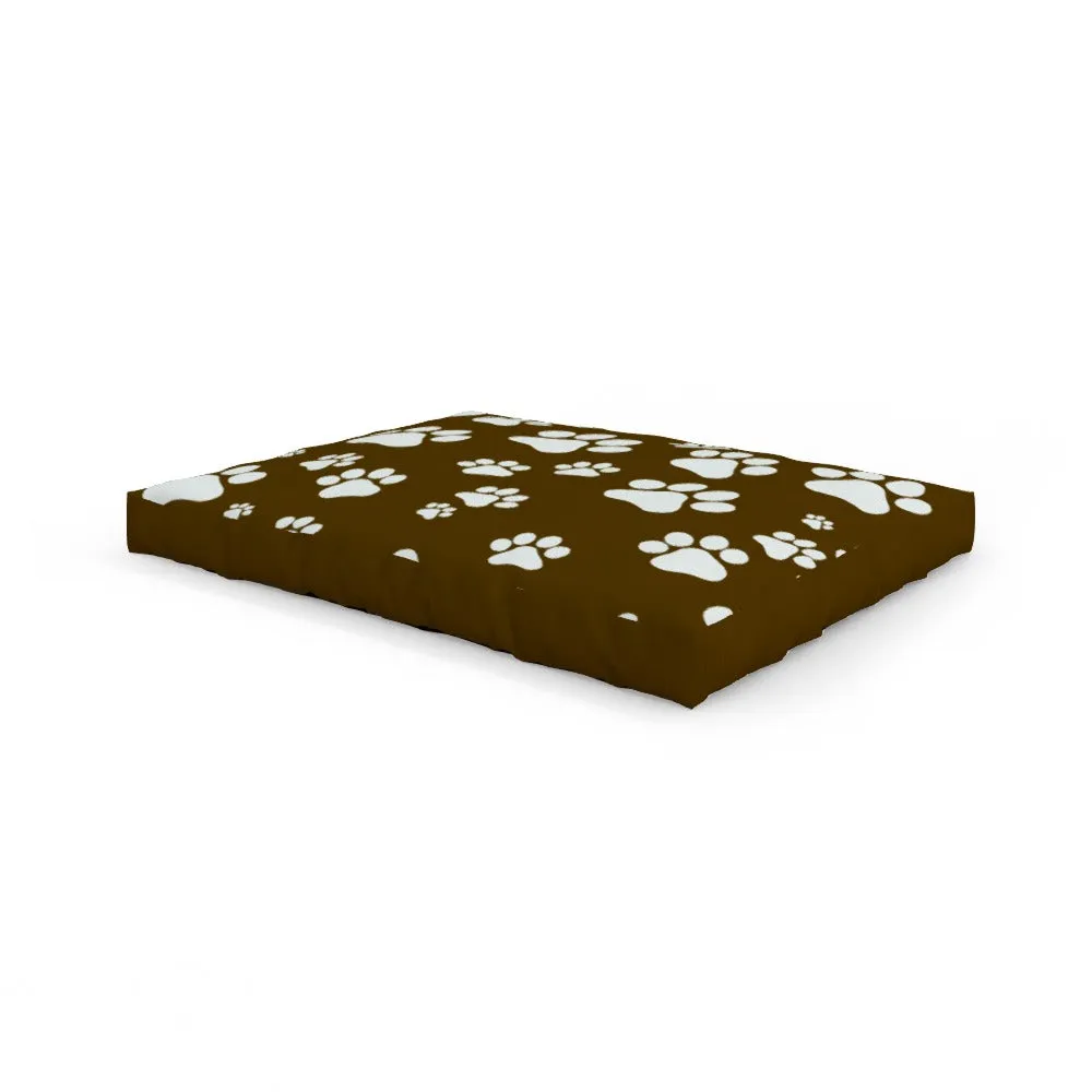 Pet Bed - Paws Brown
