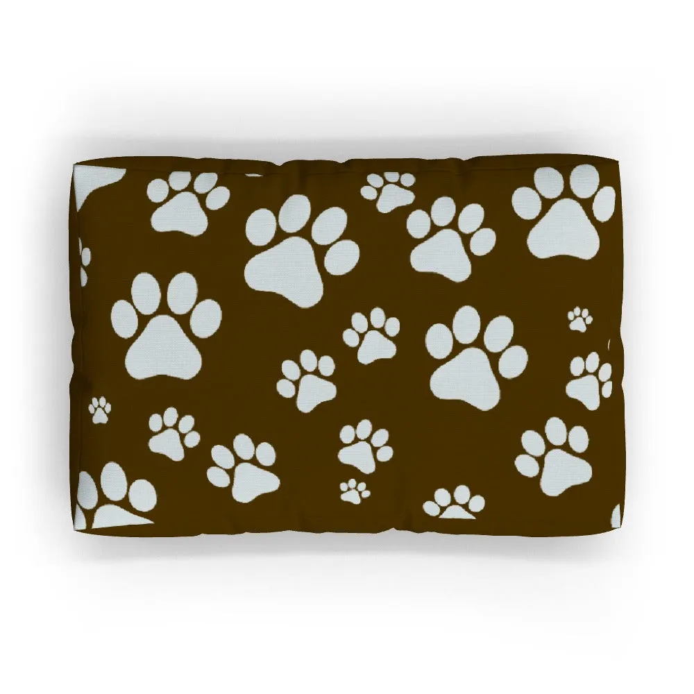 Pet Bed - Paws Brown