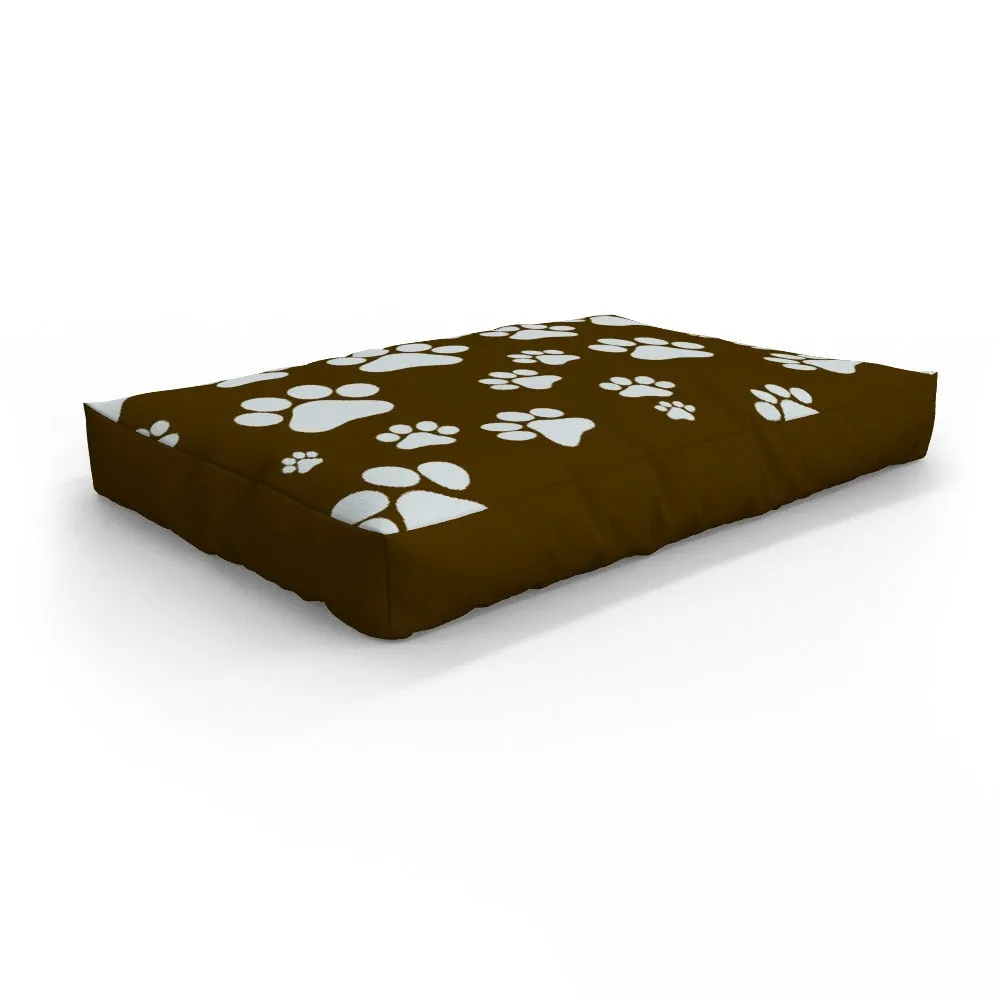 Pet Bed - Paws Brown