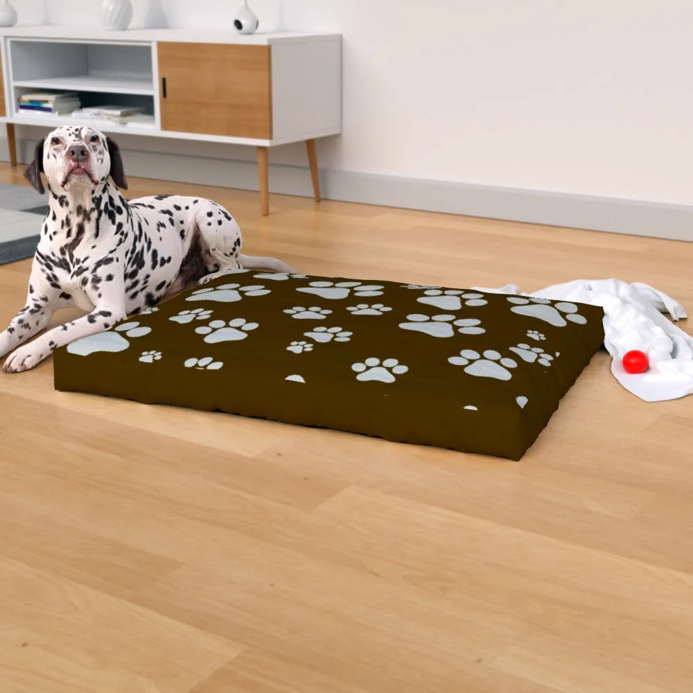 Pet Bed - Paws Brown