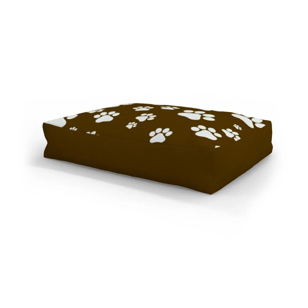 Pet Bed - Paws Brown