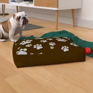Pet Bed - Paws Brown