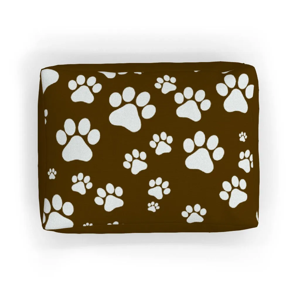Pet Bed - Paws Brown