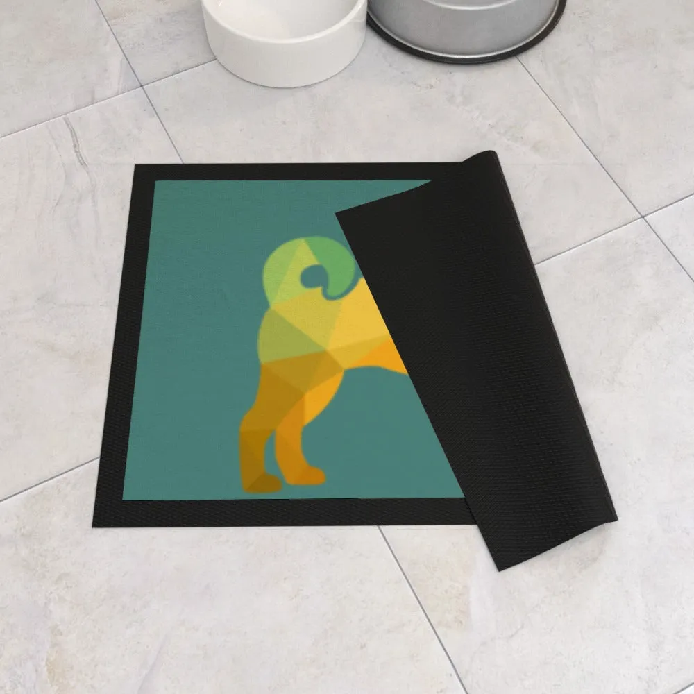 Pet Bowl Mats - Geometric Dog