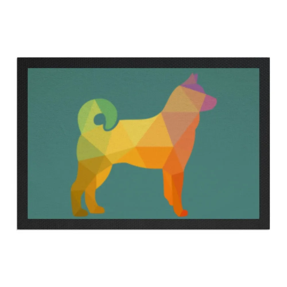 Pet Bowl Mats - Geometric Dog
