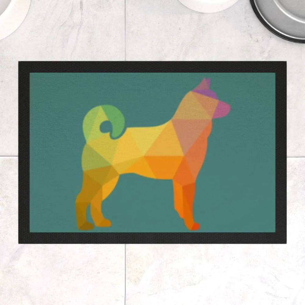 Pet Bowl Mats - Geometric Dog
