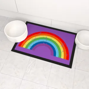 Pet Bowl Mats - Rainbow