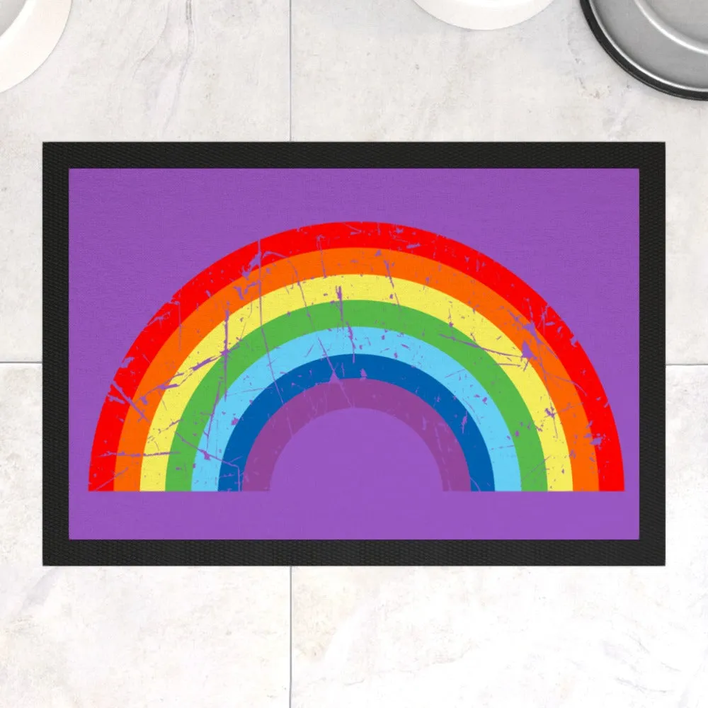 Pet Bowl Mats - Rainbow