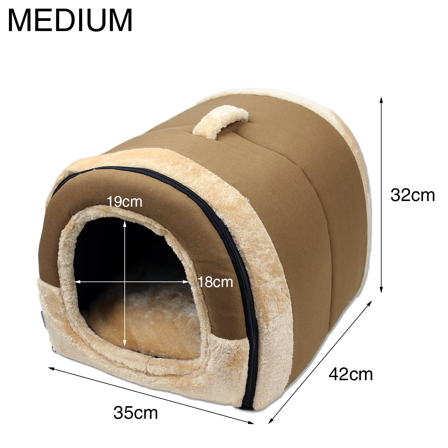 Pet Dog House Kennel Soft Igloo Beds Cave Cat Puppy Bed Doggy Warm Cushion Fold